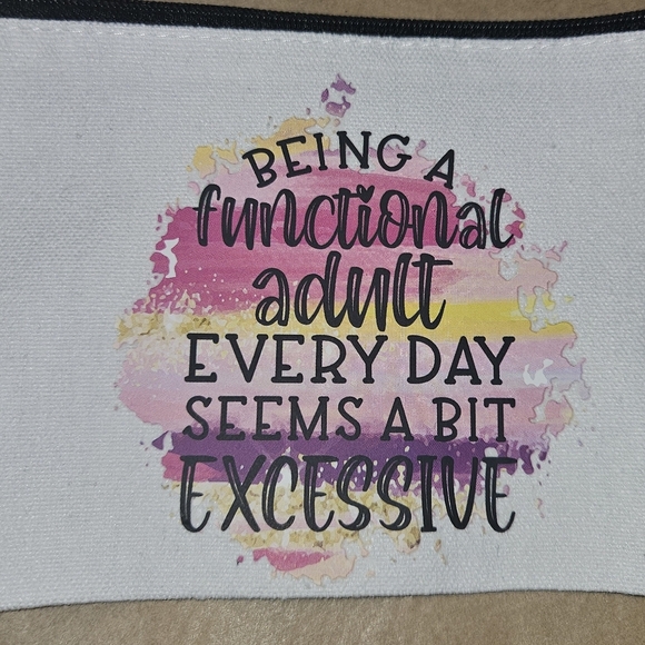 Handmade Handbags - Functional Adult Quote Pouch